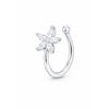 Silver Floral Non Piercing Nose Pin