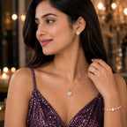 Rose Gold Heart Jewelry Set