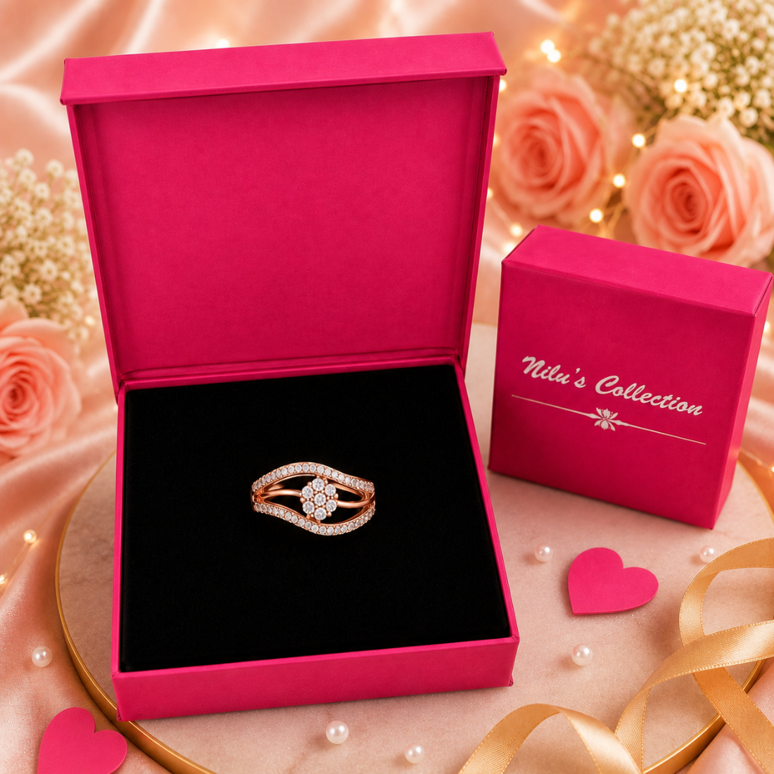 Rose Gold Jewelry Gift Set for Women
