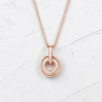 Rose Gold Circular Pendant Necklace for Women