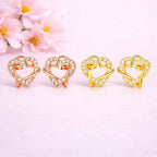 Multi Tone Set| Value Set Heart Shape Stud Earrings Combo Set for Women & Girls