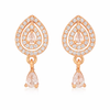 18k Rose Gold Plate stud Earrings for Women and Girls (Drop design)