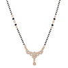 American Diamond Rose Gold Plated Floral Mangalsutra Pendant for Girls and Women (With Chain) | Karwachauth| Function