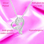 Silver Plated Heart Engraved Pendant
