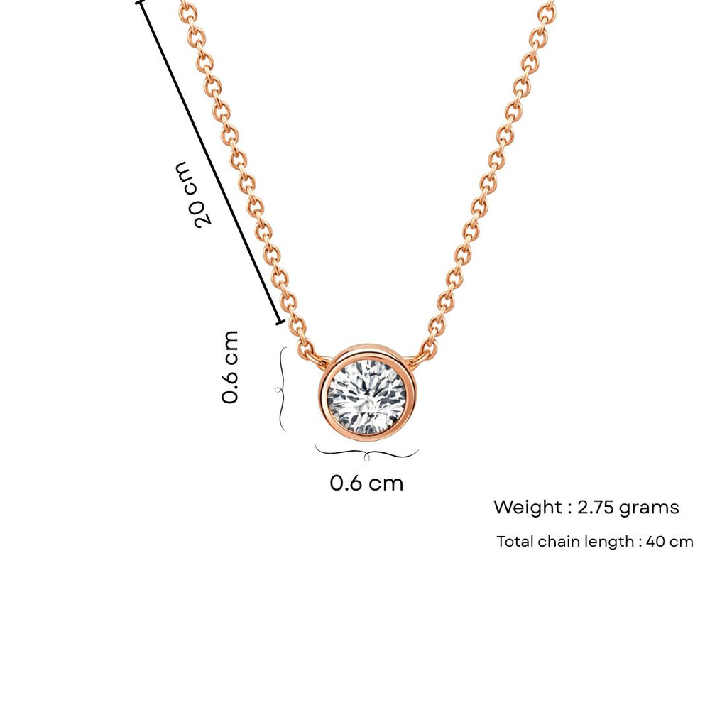 Rose Gold Solitaire Pendant