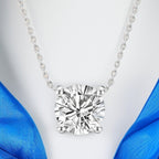 Nilu's Collection Silver Plated Pendant Necklace With Round Cut Solitaire American Diamond For Women And Girls | Anti-Tarnish | Anti-Allergy | Office Wear | Gifting