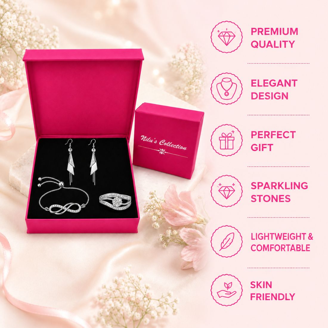 Silver Plated Jewellery Gift Set For Women