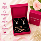 Rose Gold Pendant & Bracelet Gift Set for Women