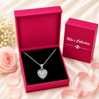 Silver Plated White Heart Jewelry Set