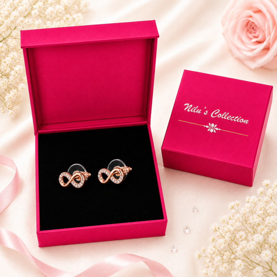 Rose Gold Infinity Jewellery set