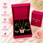 Gold Pendant & Bracelet Gift Set for Women