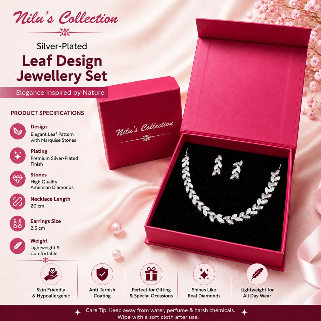 Leaf Design Necklace Set
