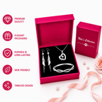 Silver Pendant Jewellery Gift Set for Women