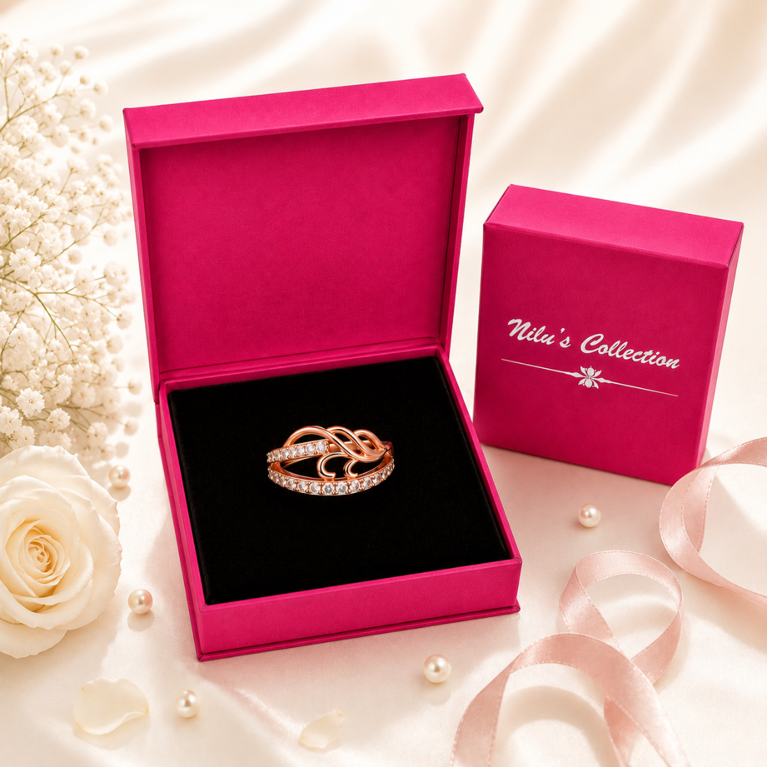 Rose Gold Jewelry Gift Set for Women