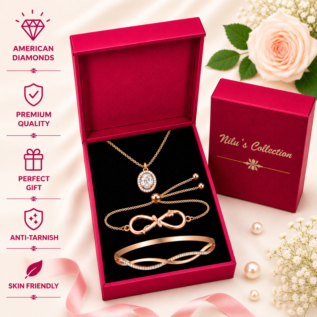 Rose Gold Jewellerey Gift Set for Women