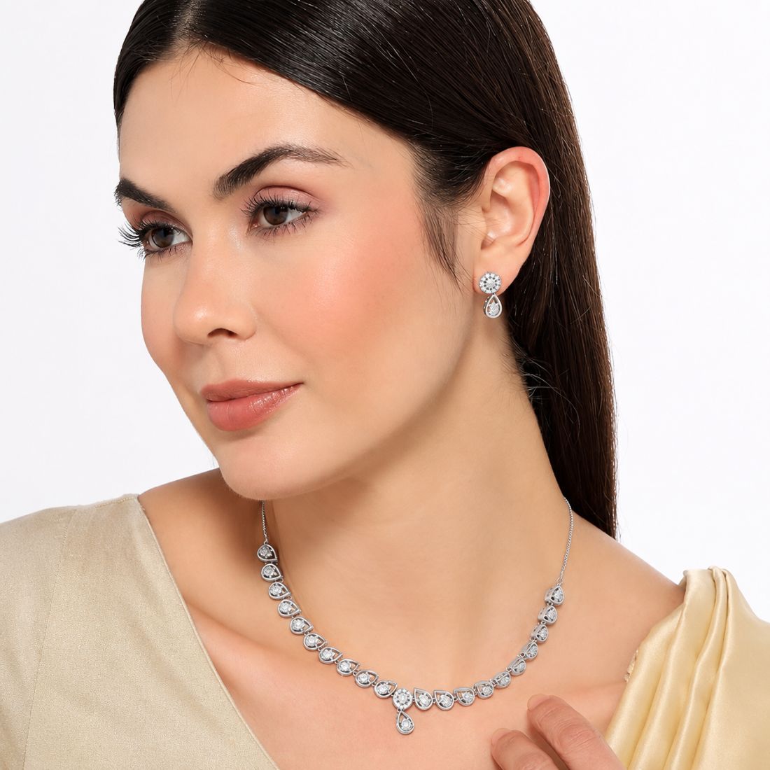 Silver Necklace Set for Women