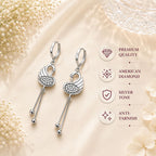 Silver Swan Dangle Earrings For Women