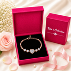 Rose Gold Heart Jewelry Set
