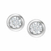Daily Wear / Office Wear Silver Plated White Zircon Stone Stud Earrings For Girls and Women