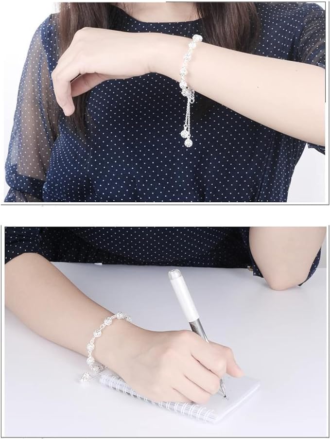 925 Sterling Silver Plated Stylish Adjustable Bracelet for Women & Girls