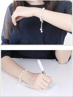 925 Sterling Silver Plated Stylish Adjustable Bracelet for Women & Girls