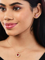 solitaire pendant set