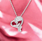 Silver Plated Heart Engraved Pendant