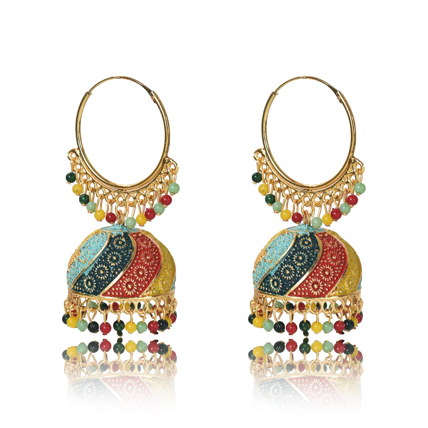 Multi Colour Jhumka Earring for Women and Girls| Ethnic| All Ocassion