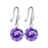 Dazzling Purple Crystal Drop Earrings for Women and Girls Copper Stud Earring