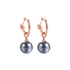 Black Elegant Pearl Drop Earrings