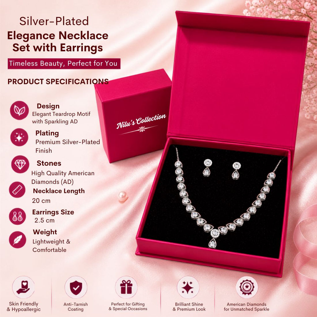 Silver Necklace Set for Women