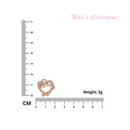 Multi Tone| Heart Shape Stud Earrings for Women and Girls, CZ Stone