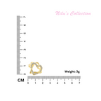 Multi Tone| Heart Shape Stud Earrings for Women and Girls, CZ Stone