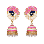 Party & Wedding Collection Peacock Shape Jhumka Earrings for Women and Girls