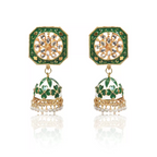 Drop Jhumka Earrings with Stone Work for Women and Girls, Kan ka Jhumka