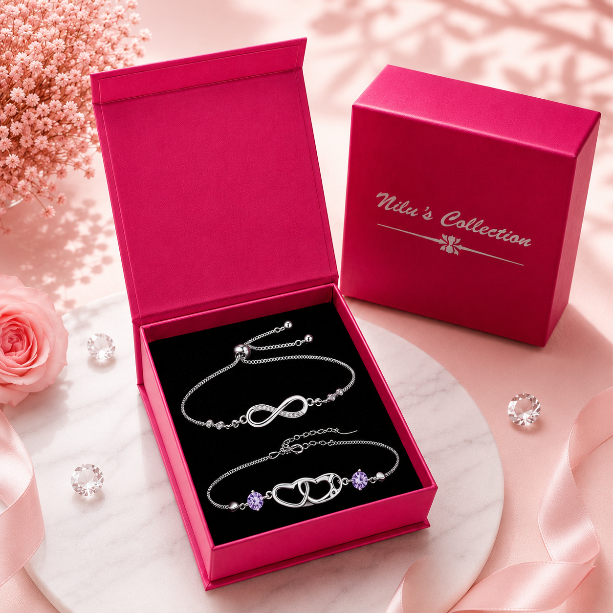 Infinity Heart Duo Bracelet