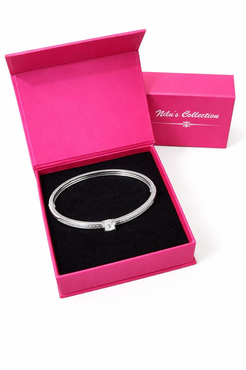 Gift Silver Plated Pendent With Kada Bracelet For Women And Girls