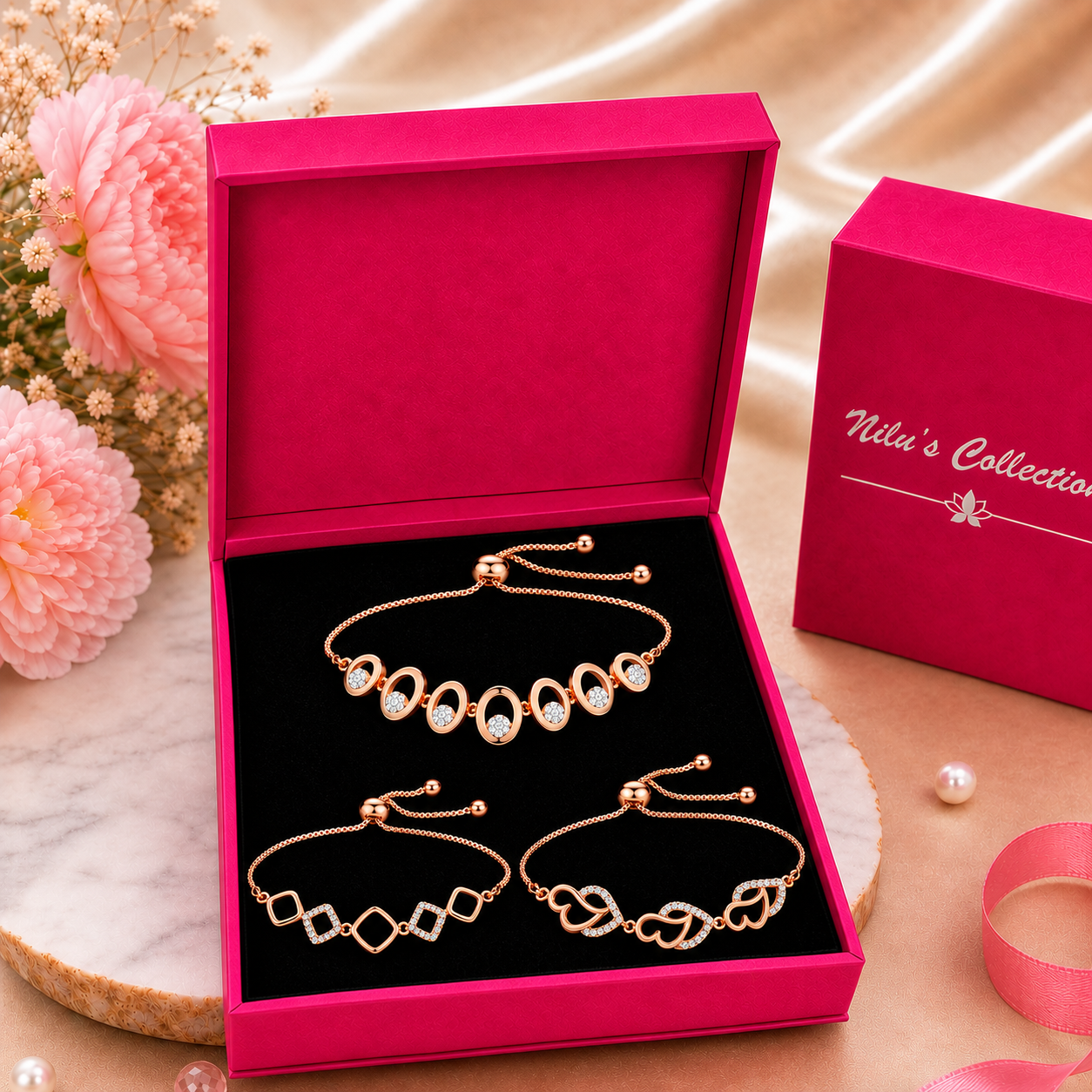 Rose Gold AD Forever Love Bracelet