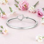 Silver Heart Kada Bracelet