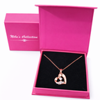 Gift Rose Gold Plated Heart Shape Pendant With Earring And Ring For Women And Girls| Valentine Gift