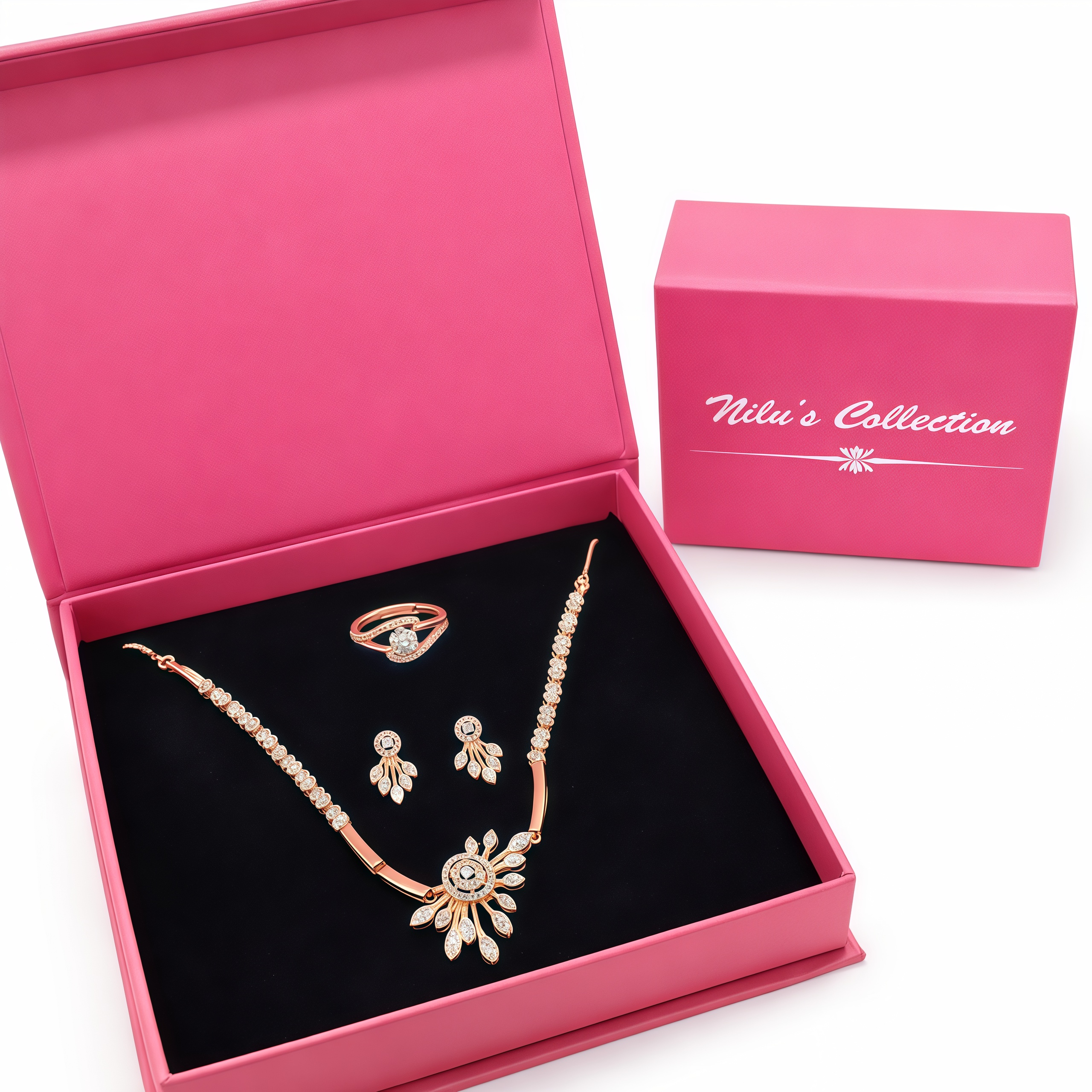 Gift Necklace Set With Ring For Women And Girls| Valentine Gift