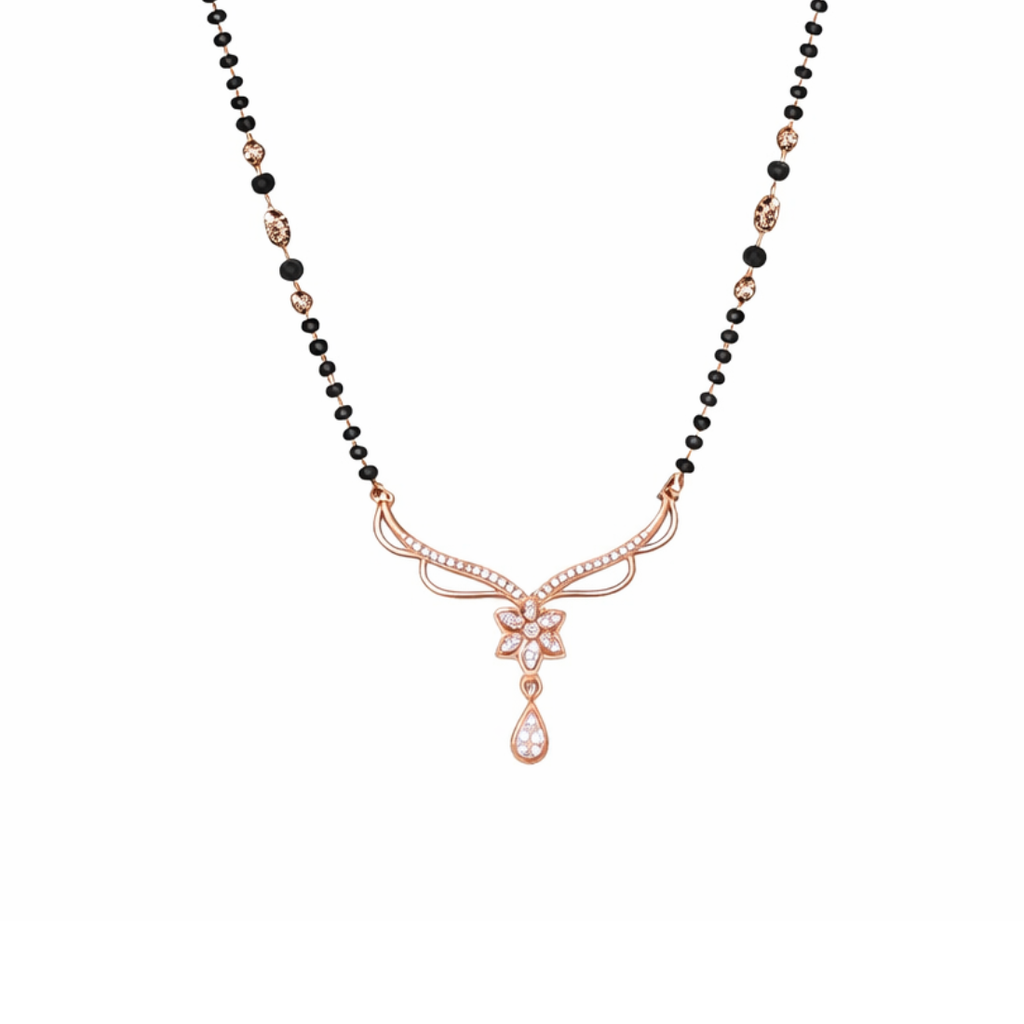 Rose Gold Plated Mangalsutra Pendant for Girls and Women