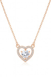 Rose Gold Plated Heart Pendant For Women and Girls