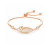 Rose Gold Plated American Diamond Adjustable Bracelet, Stylish Fashion Jewellery Gift for Girls & Women