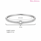 Silver Plated Minimal Sleek Hollow Kada