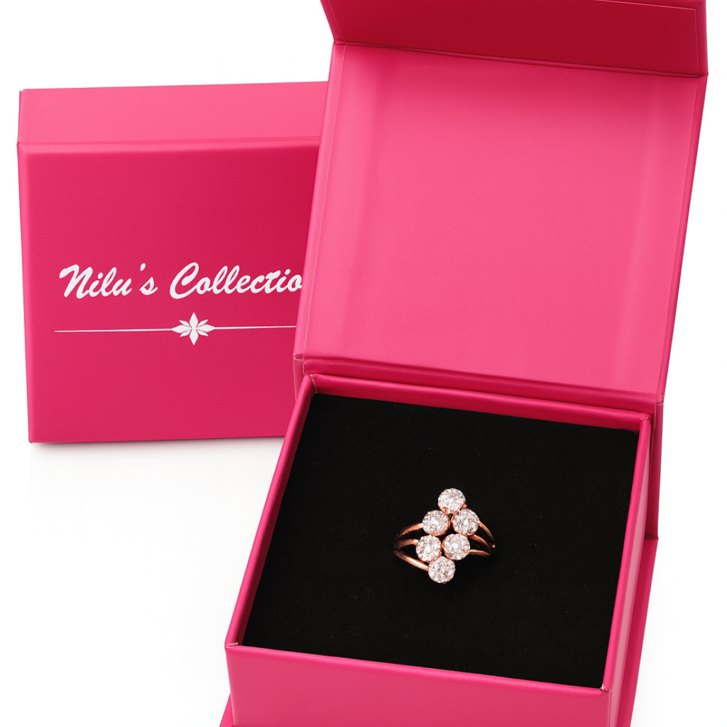 Gift Rose Gold Plated Mangalsutra With Adjustable Finger Ring for Women & Girls