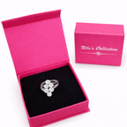 Gift Silver Plated Heart Shape Pendant With Kada And Ring| Valneitne Gift