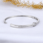 Silver Plated Minimal Sleek Hollow Kada