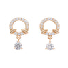 Rose Gold Drop Earrings for Women & Girls