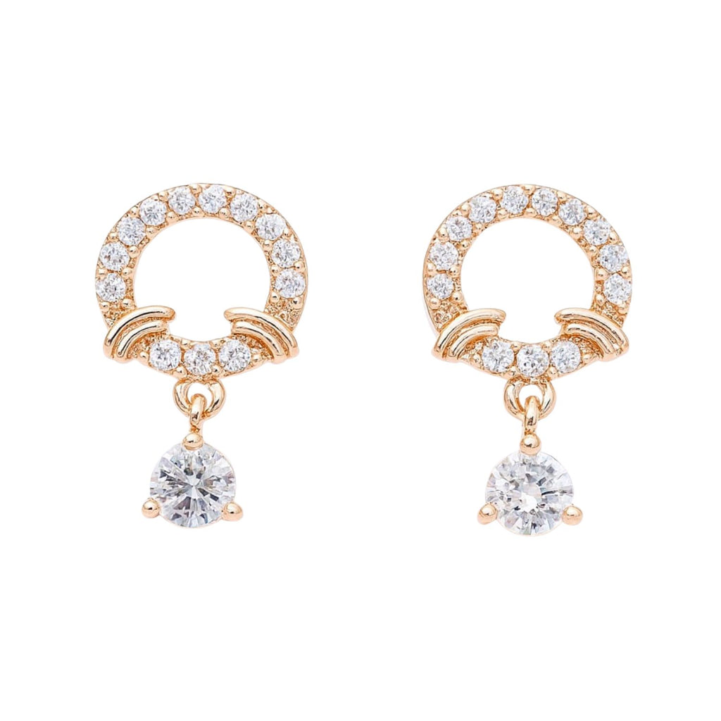 Rose Gold Drop Earrings for Women & Girls